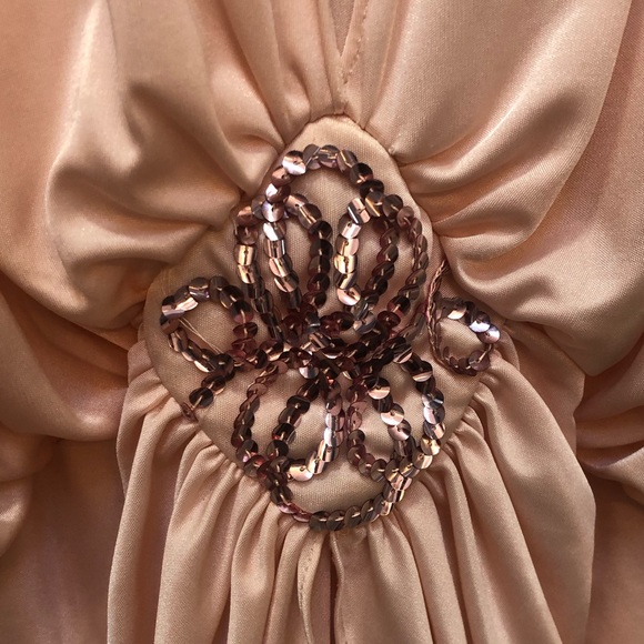 WORN ONCE: “SUSAN ROSELLI FOR VIJACK”CORAL SPECIAL OCCASION DRESS - Picture 4 of 4